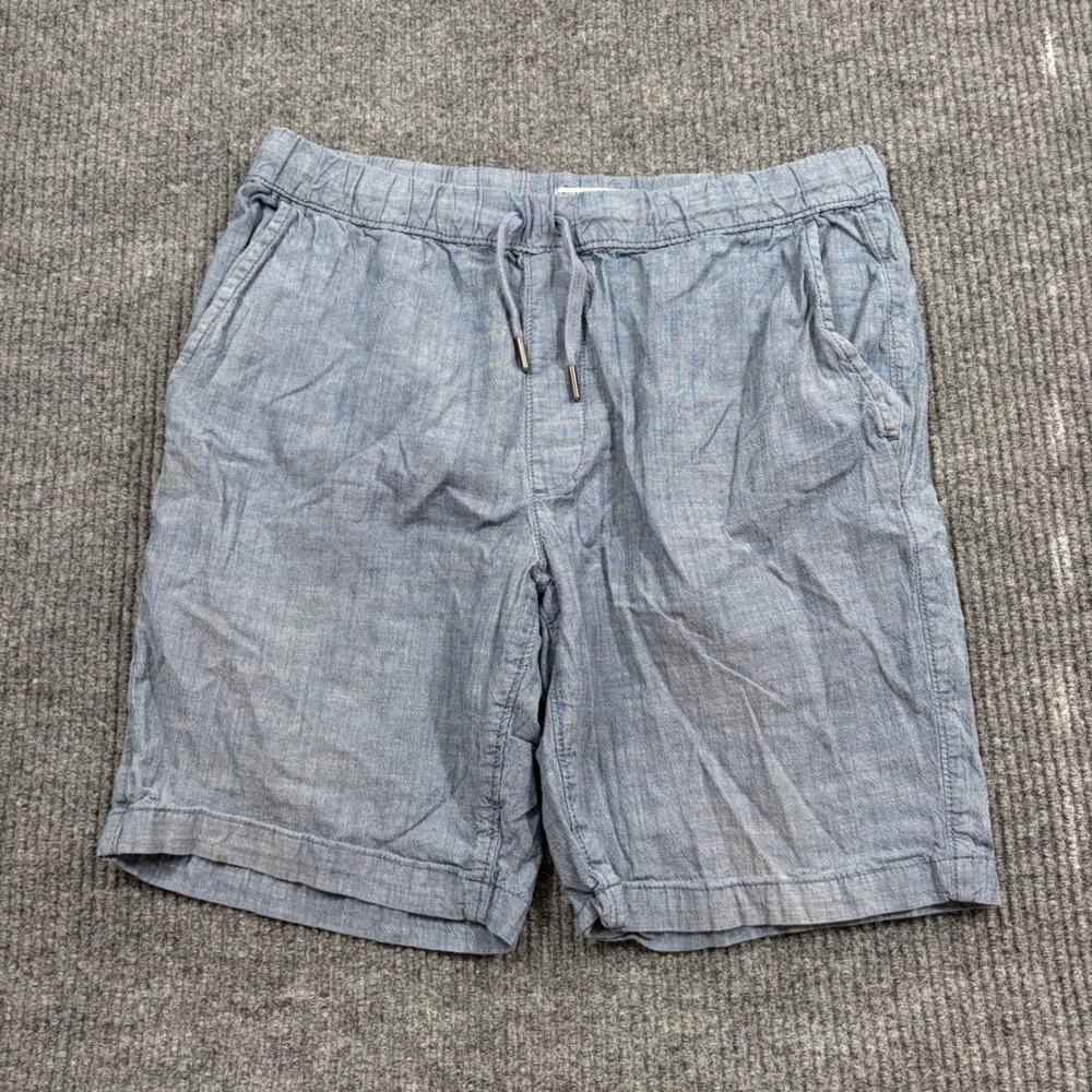 Sonoma Goods For Life Shorts Mens 34 Blue Chambray Elastic Waist RN73277